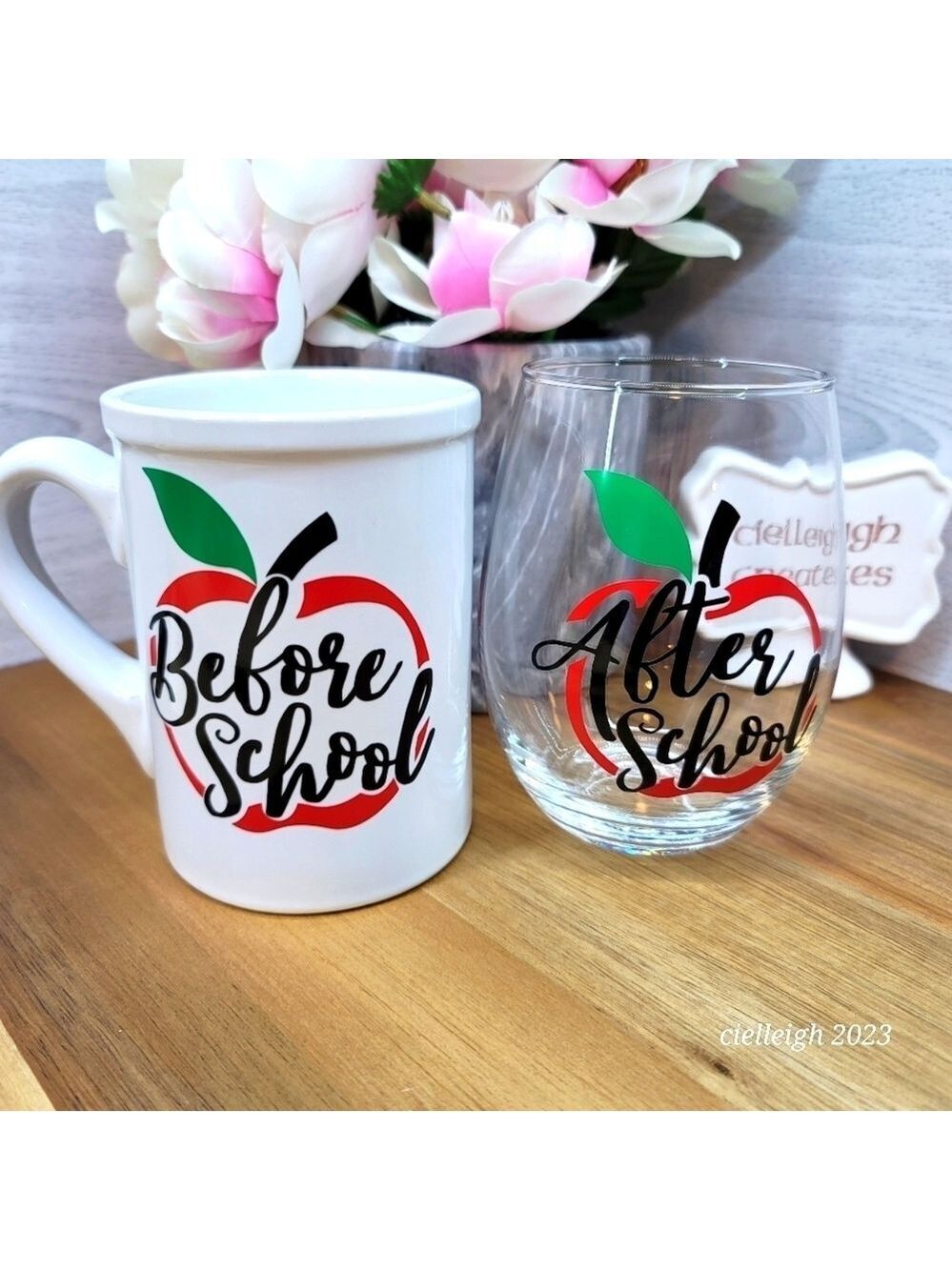 HOST PICK  Teacher Appreciation Gift - mug & wine glass